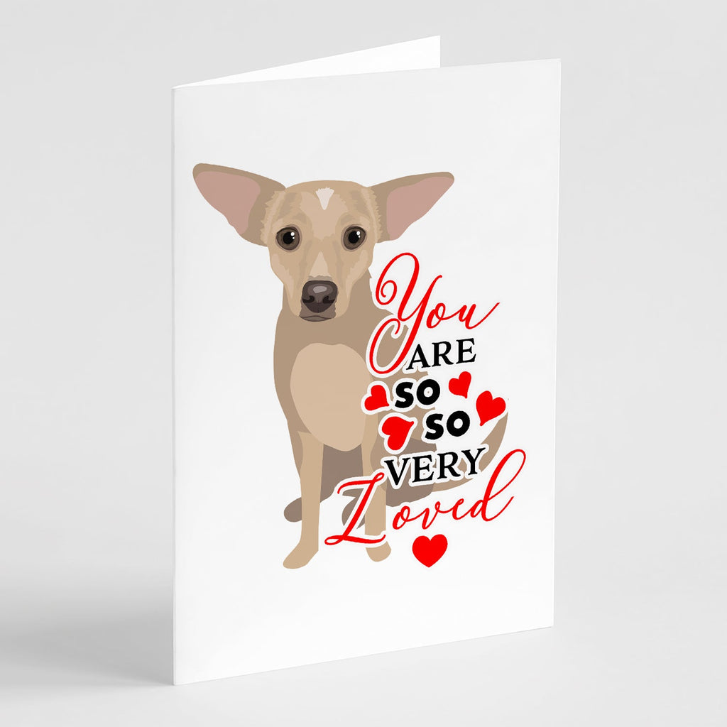 Chihuahua Silver so Loved Greeting Cards Pack of 8 Blank Cards with Envelopes Whimsical A7 Size 5x7