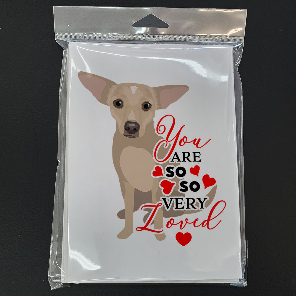 Chihuahua Silver so Loved Greeting Cards Pack of 8 Blank Cards with Envelopes Whimsical A7 Size 5x7