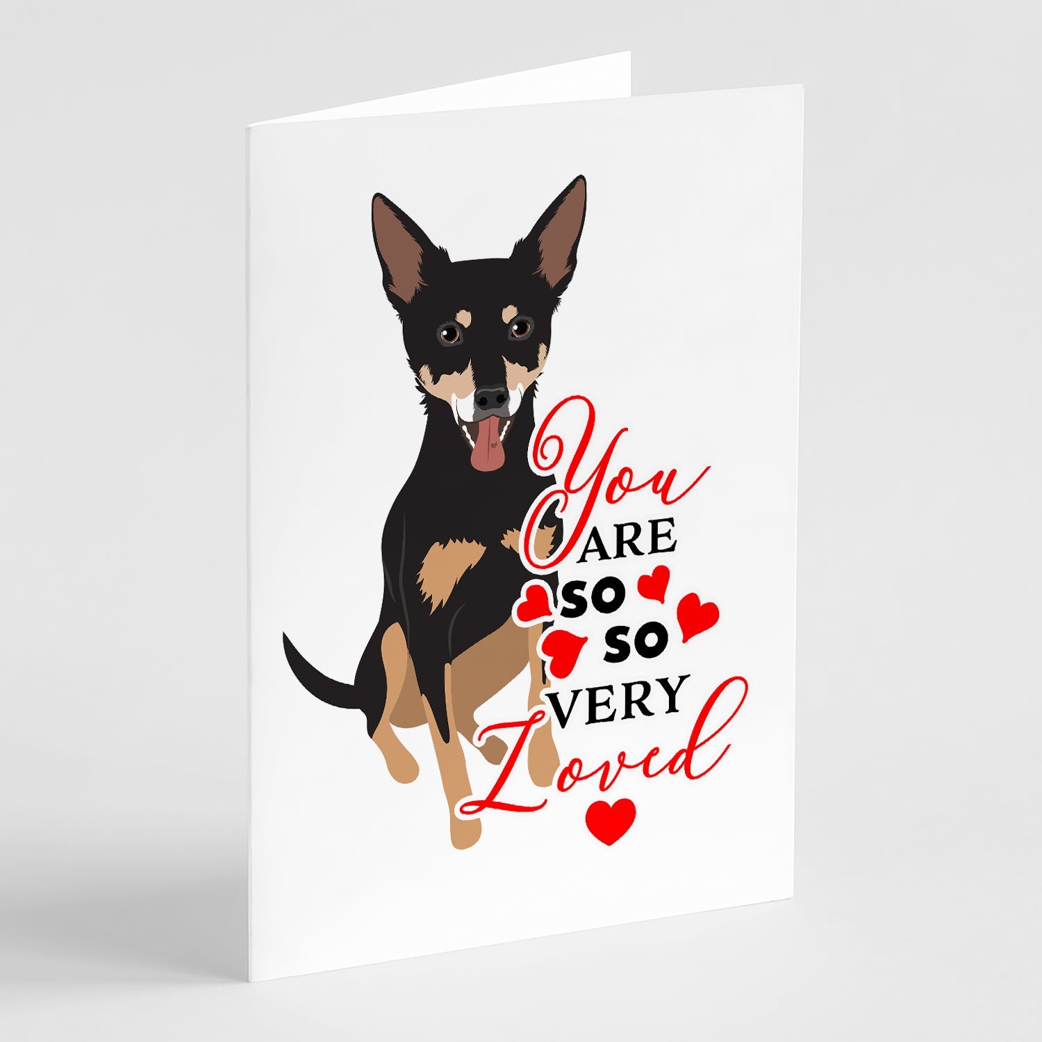 Chihuahua Tricolor #1 so Loved Greeting Cards Pack of 8 Blank Cards with Envelopes Whimsical A7 Size 5x7