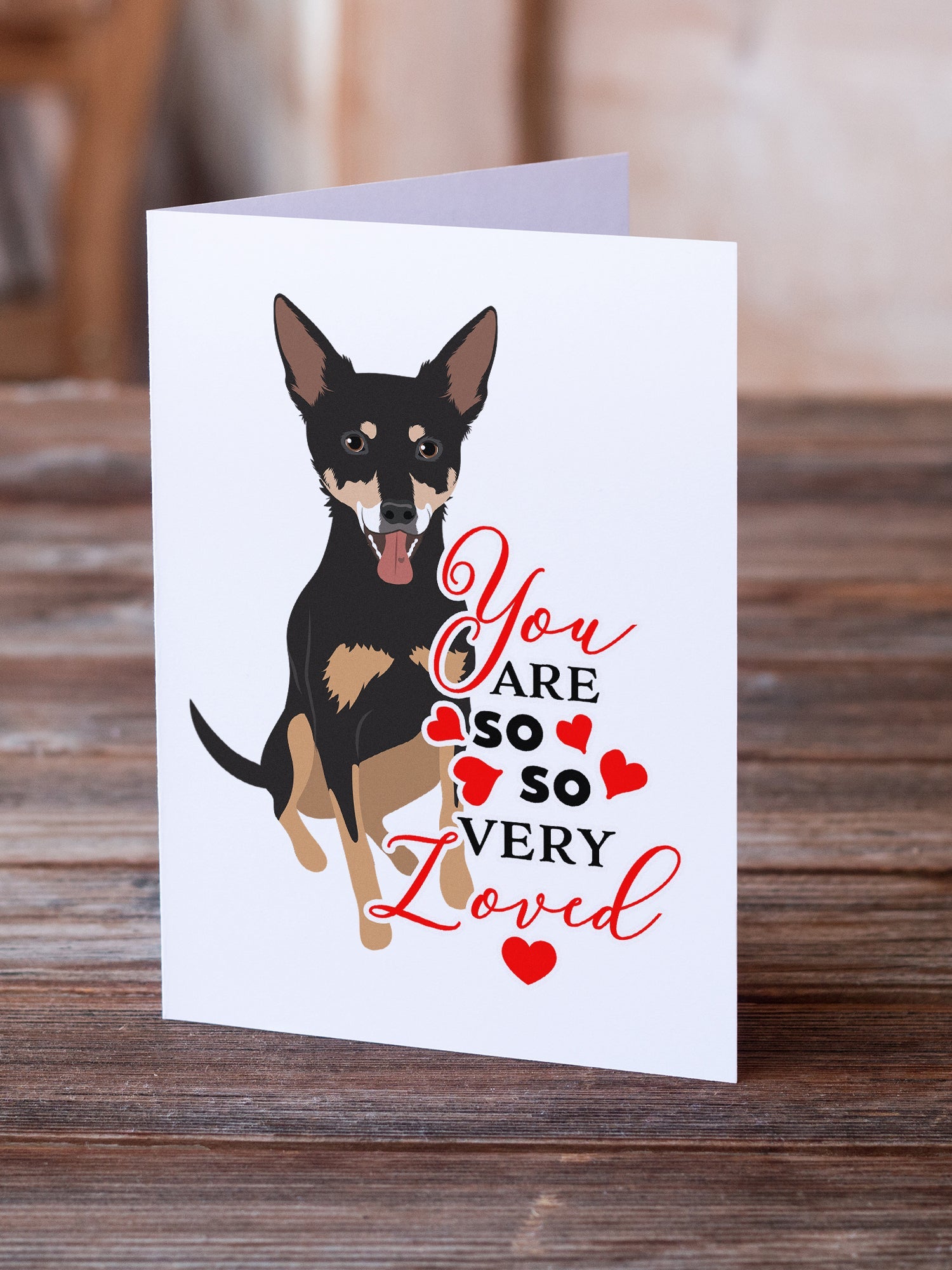 Chihuahua Tricolor #1 so Loved Greeting Cards Pack of 8 Blank Cards with Envelopes Whimsical A7 Size 5x7