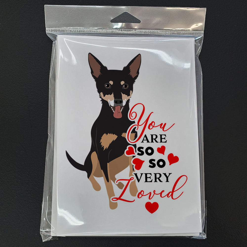 Chihuahua Tricolor #1 so Loved Greeting Cards Pack of 8 Blank Cards with Envelopes Whimsical A7 Size 5x7
