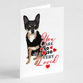 Chihuahua Tricolor #2 so Loved Greeting Cards Pack of 8 Blank Cards with Envelopes Whimsical A7 Size 5x7