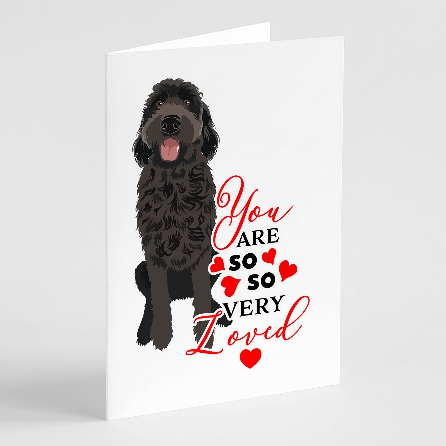 Doodle Black #1 so Loved Greeting Cards Pack of 8 Blank Cards with Envelopes Whimsical A7 Size 5x7