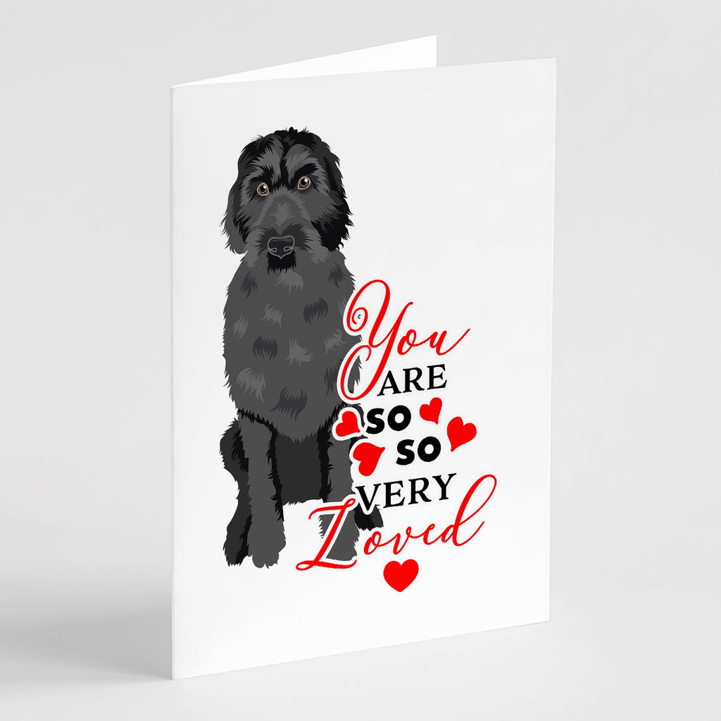Doodle Black #3 so Loved Greeting Cards Pack of 8 Blank Cards with Envelopes Whimsical A7 Size 5x7