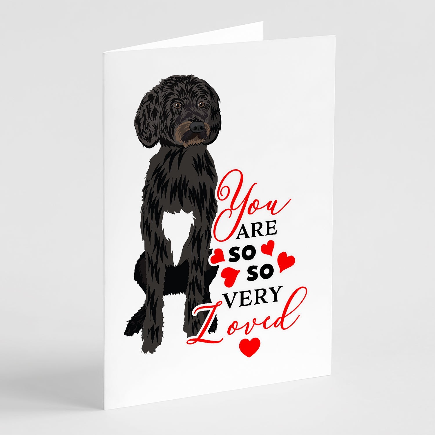 Doodle Black and White #2 so Loved Greeting Cards Pack of 8 Blank Cards with Envelopes Whimsical A7 Size 5x7
