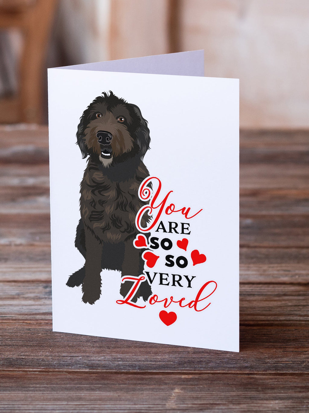 Doodle Chocolate #1 so Loved Greeting Cards Pack of 8 Blank Cards with Envelopes Whimsical A7 Size 5x7