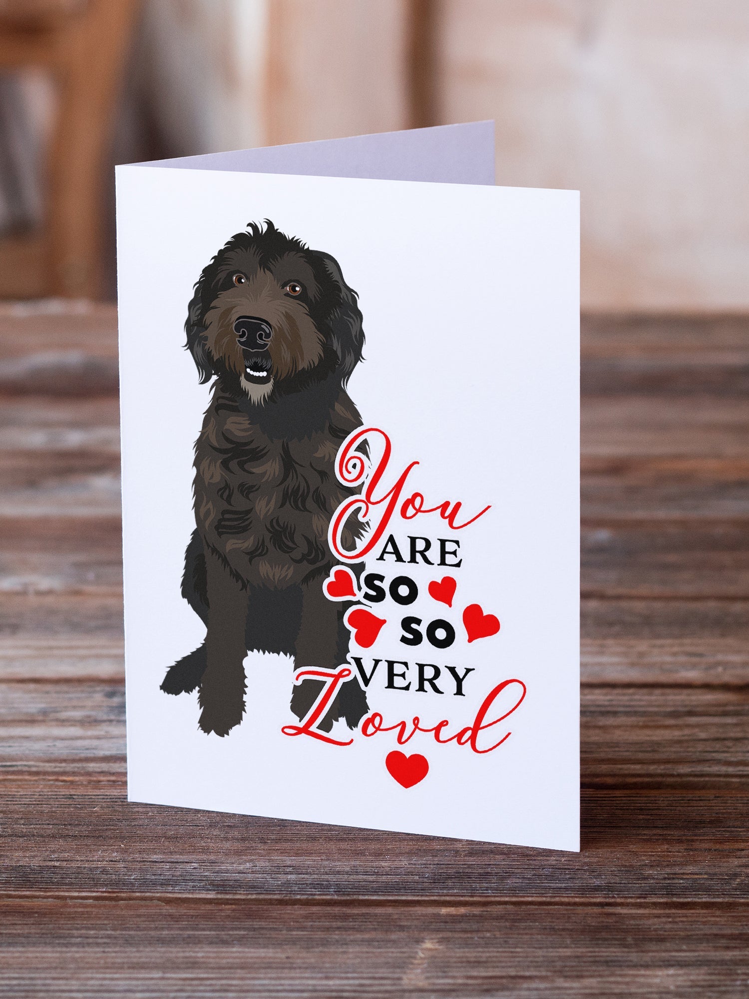 Doodle Chocolate #1 so Loved Greeting Cards Pack of 8 Blank Cards with Envelopes Whimsical A7 Size 5x7