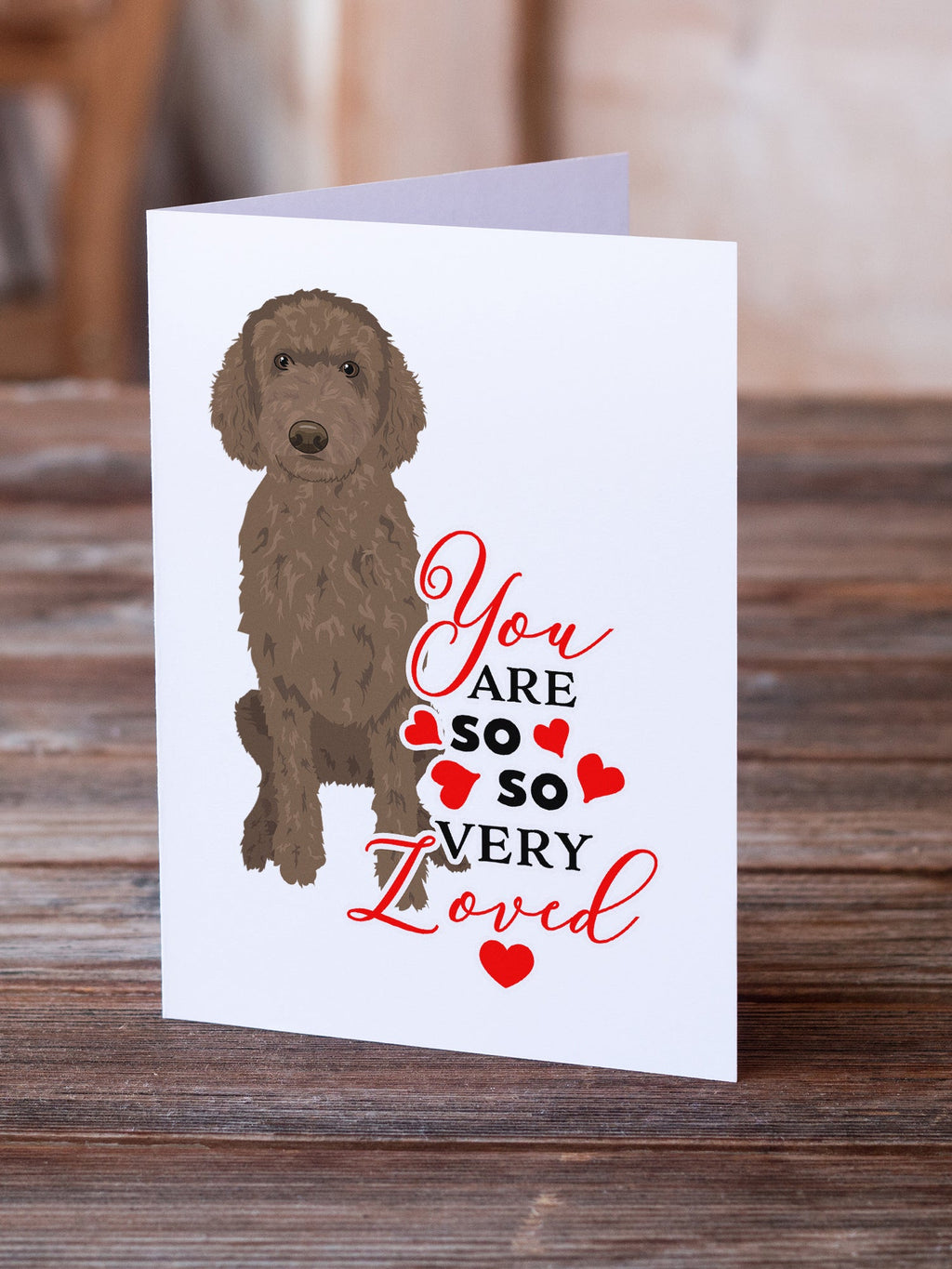 Doodle Chocolate #2 so Loved Greeting Cards Pack of 8 Blank Cards with Envelopes Whimsical A7 Size 5x7