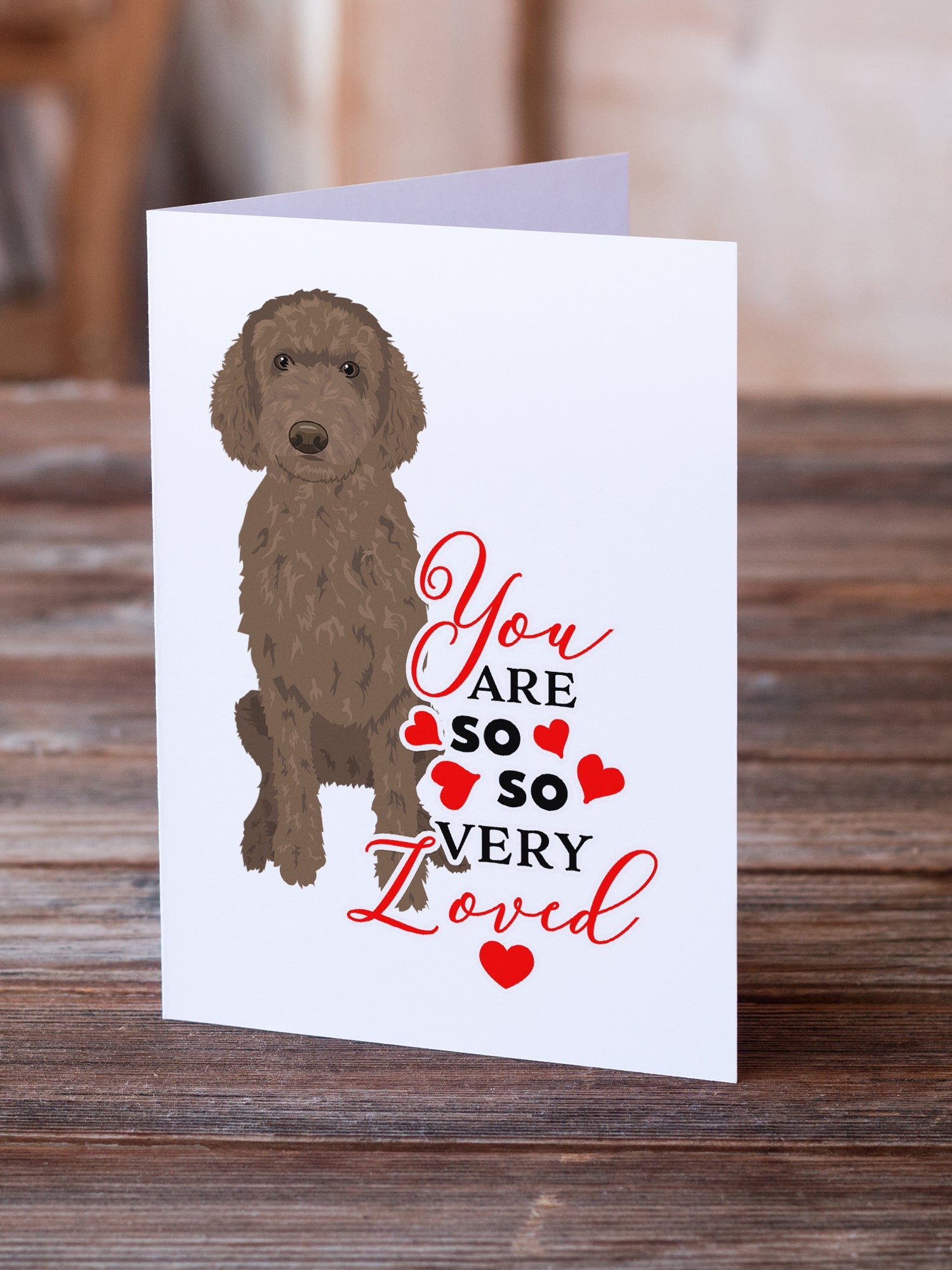 Doodle Chocolate #2 so Loved Greeting Cards Pack of 8 Blank Cards with Envelopes Whimsical A7 Size 5x7