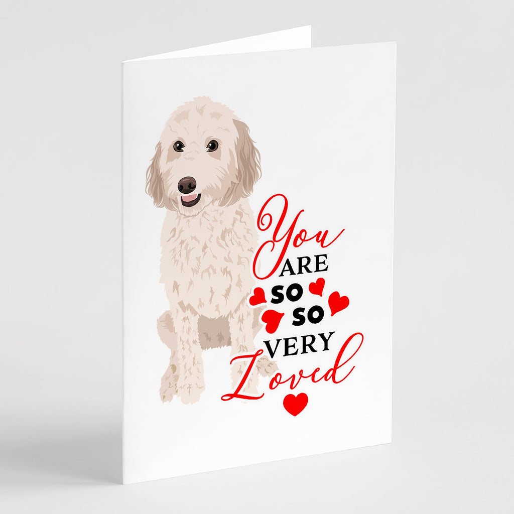 Doodle Cream #1 so Loved Greeting Cards Pack of 8 Blank Cards with Envelopes Whimsical A7 Size 5x7