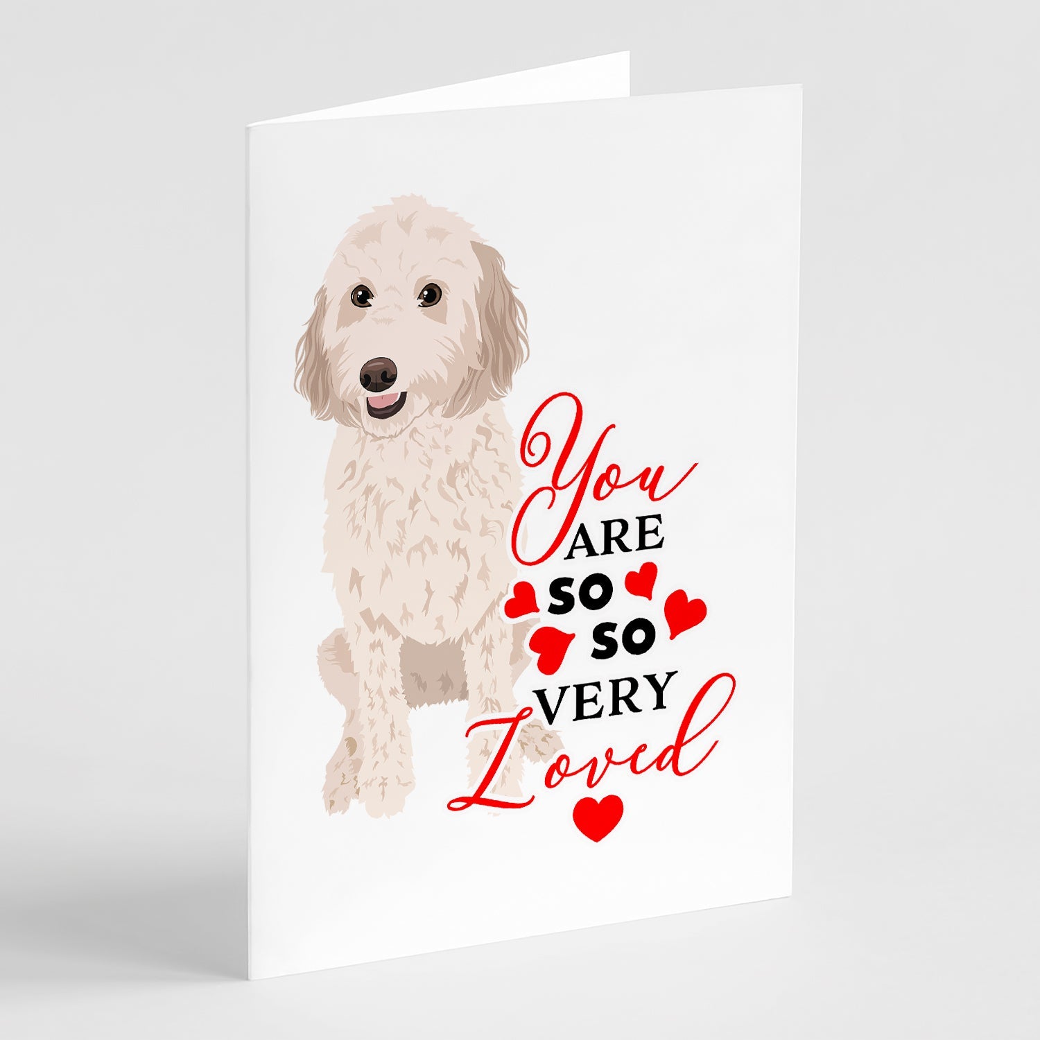 Doodle Cream #1 so Loved Greeting Cards Pack of 8 Blank Cards with Envelopes Whimsical A7 Size 5x7