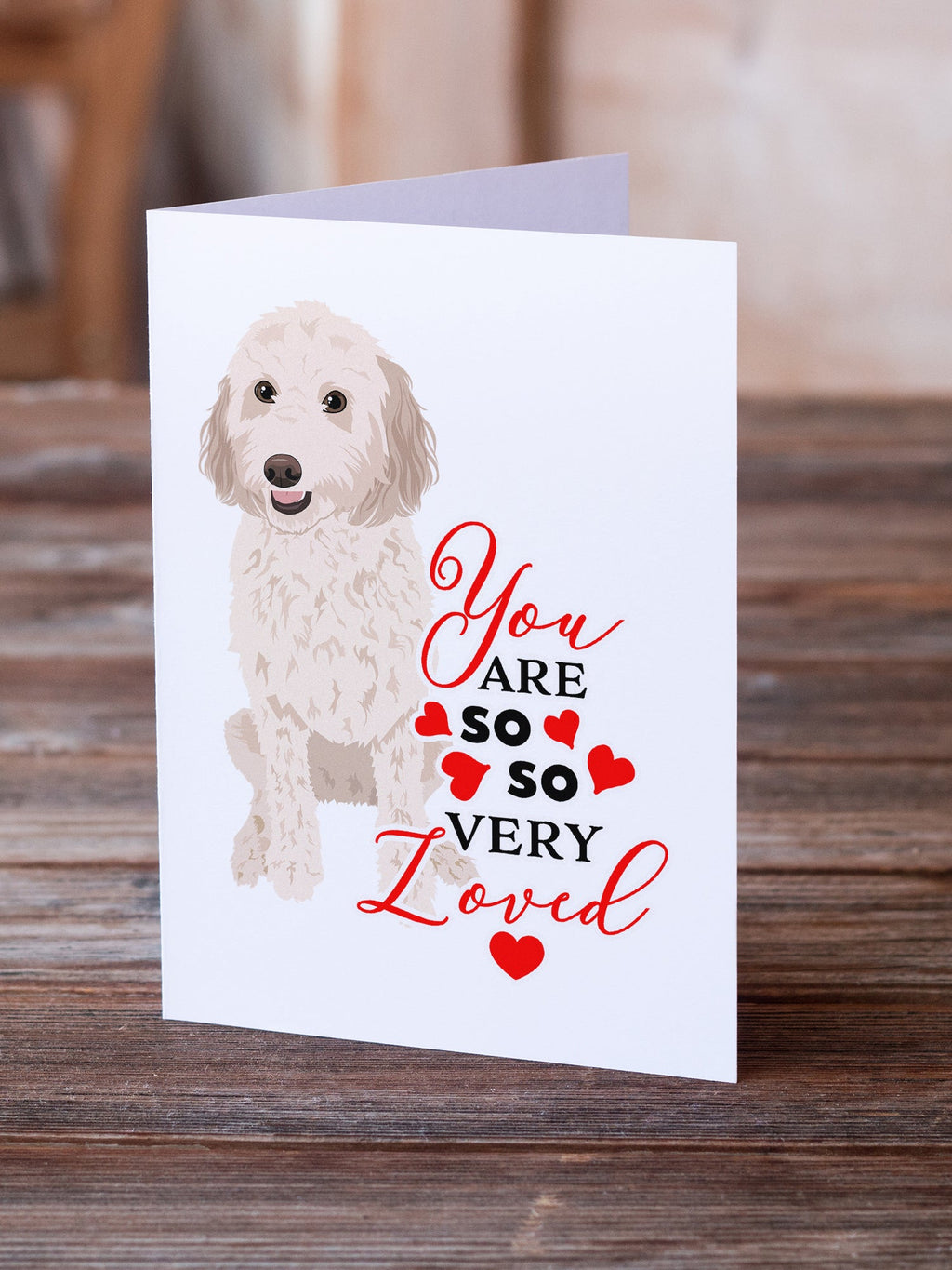 Doodle Cream #1 so Loved Greeting Cards Pack of 8 Blank Cards with Envelopes Whimsical A7 Size 5x7