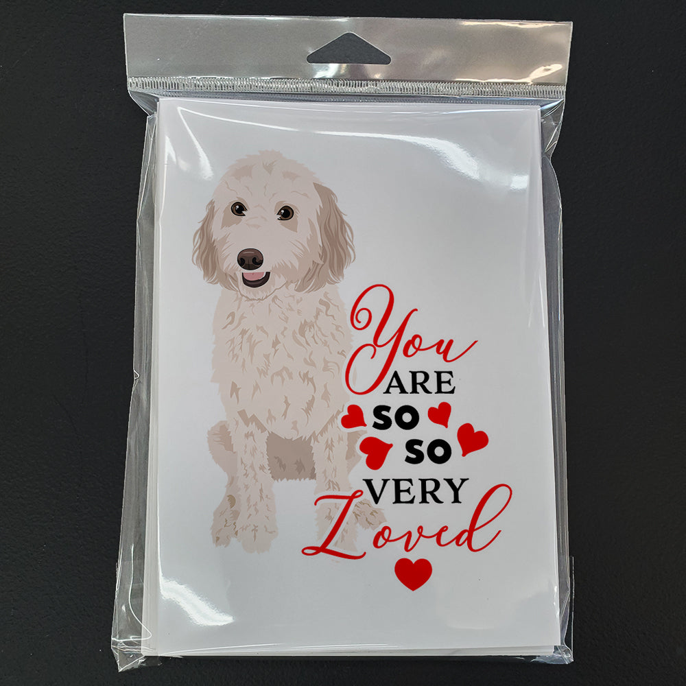 Doodle Cream #1 so Loved Greeting Cards Pack of 8 Blank Cards with Envelopes Whimsical A7 Size 5x7