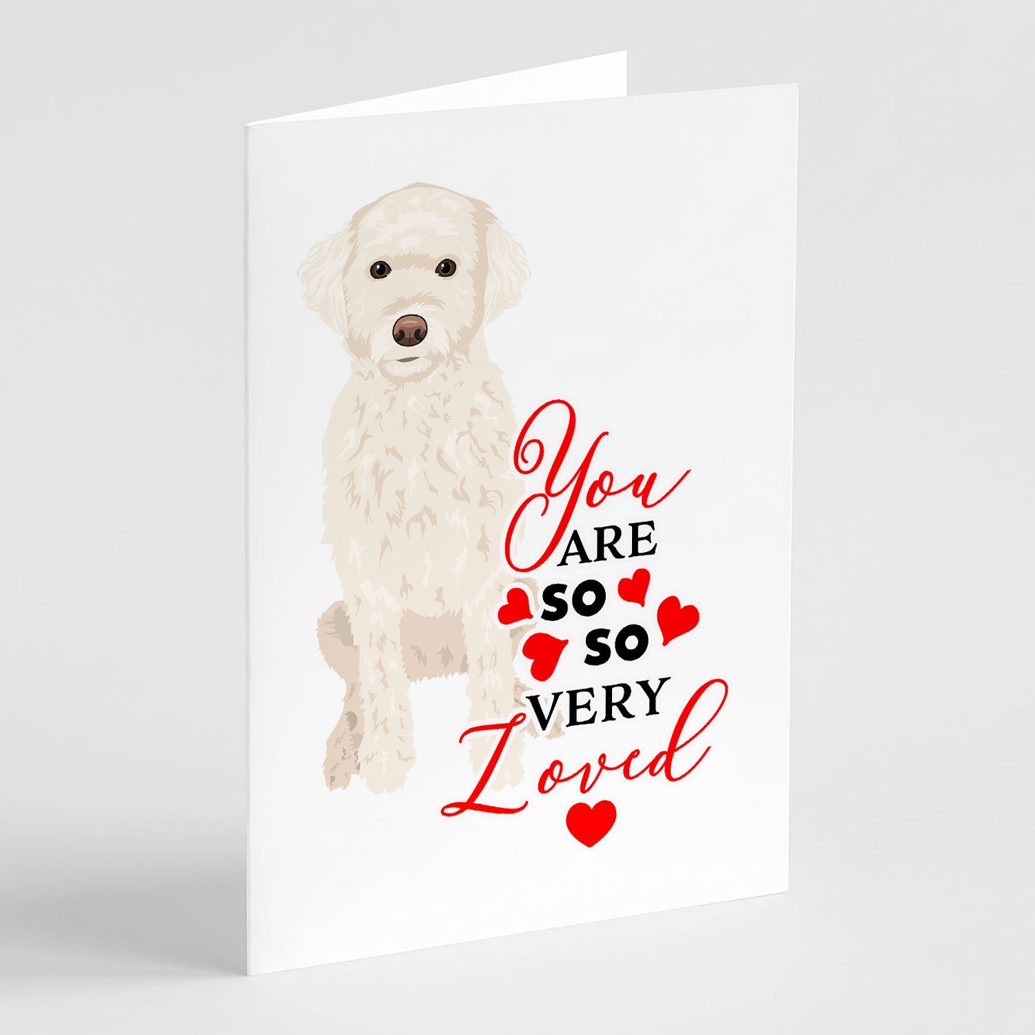 Doodle Cream #2 so Loved Greeting Cards Pack of 8 Blank Cards with Envelopes Whimsical A7 Size 5x7