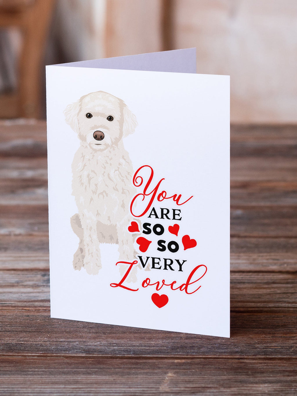 Doodle Cream #2 so Loved Greeting Cards Pack of 8 Blank Cards with Envelopes Whimsical A7 Size 5x7
