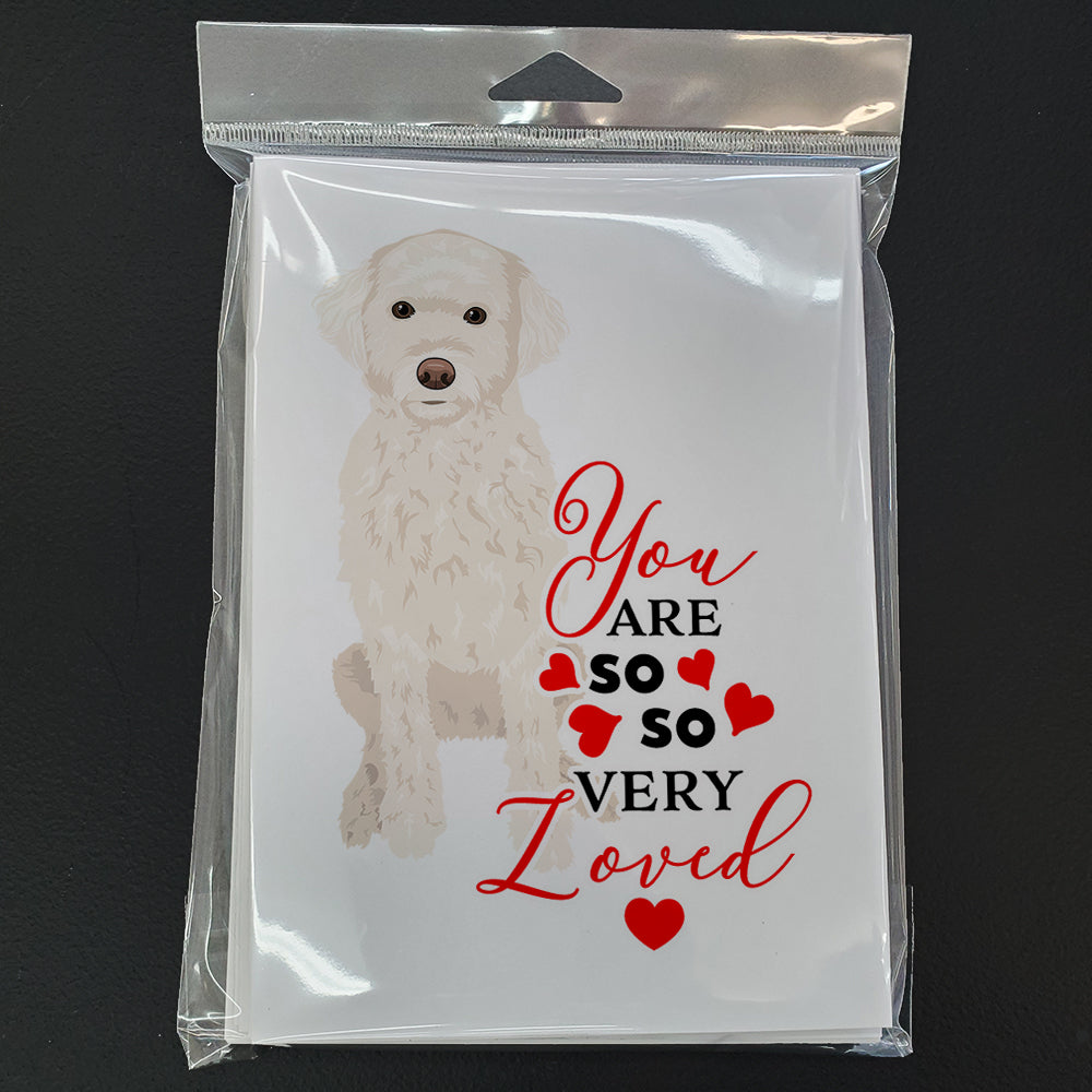 Doodle Cream #2 so Loved Greeting Cards Pack of 8 Blank Cards with Envelopes Whimsical A7 Size 5x7