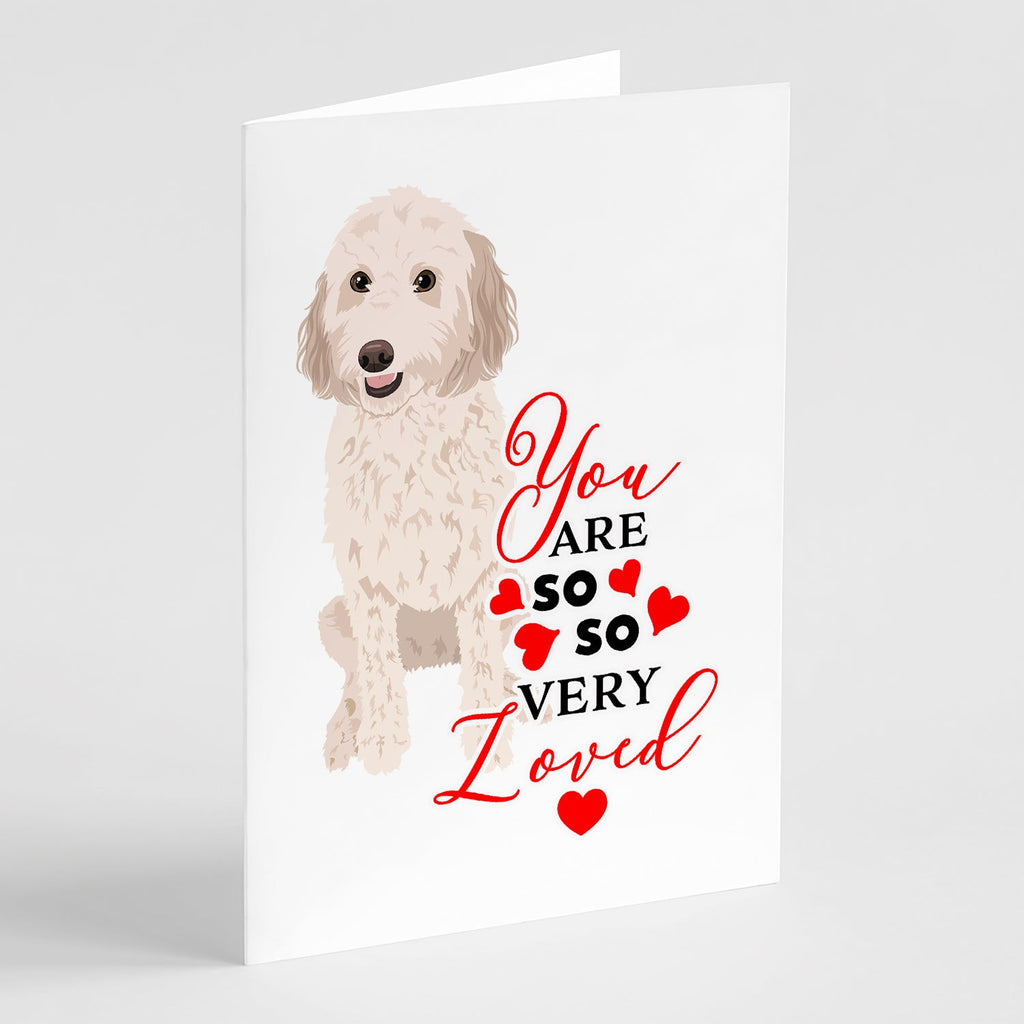Doodle Cream #3 so Loved Greeting Cards Pack of 8 Blank Cards with Envelopes Whimsical A7 Size 5x7