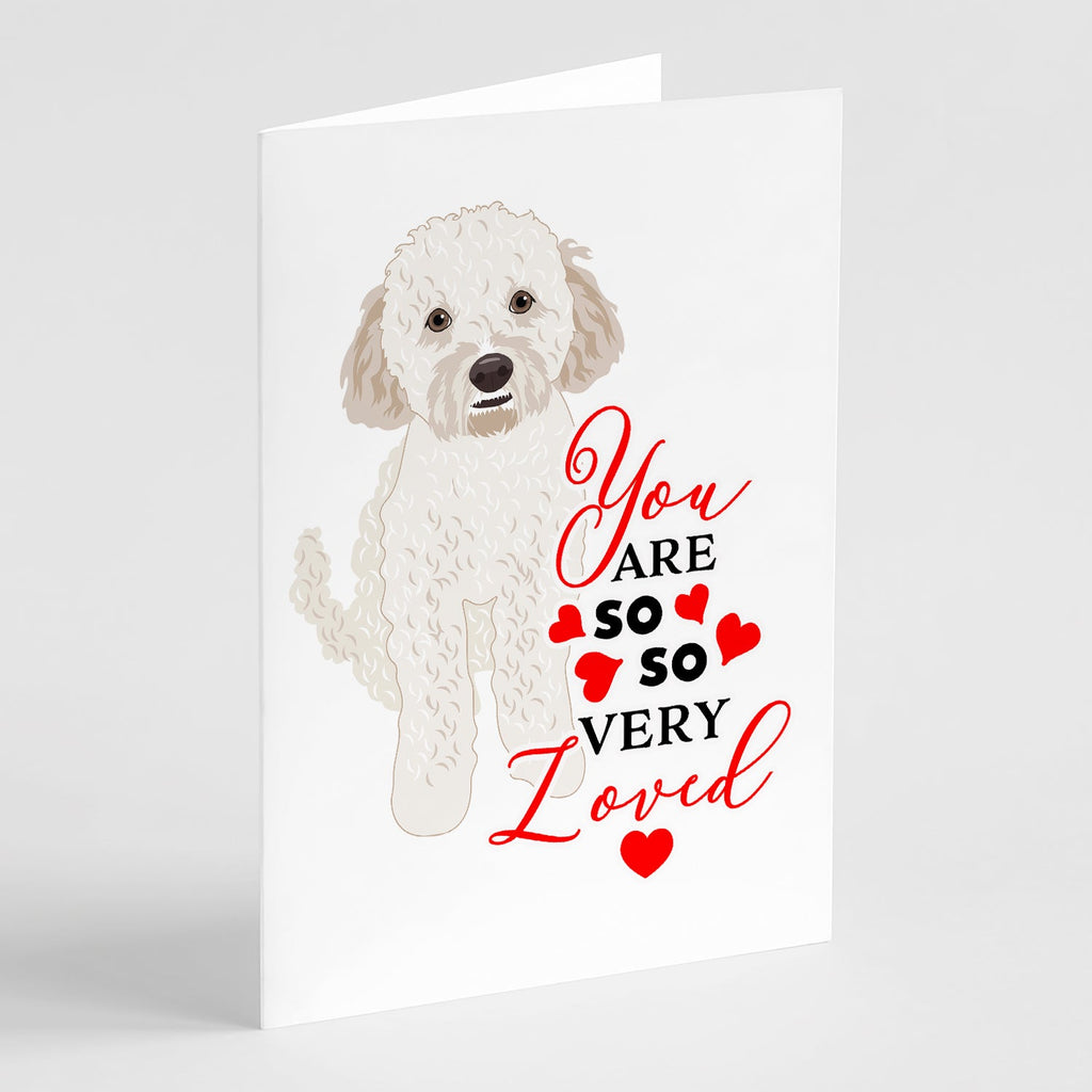 Doodle Cream #4 so Loved Greeting Cards Pack of 8 Blank Cards with Envelopes Whimsical A7 Size 5x7
