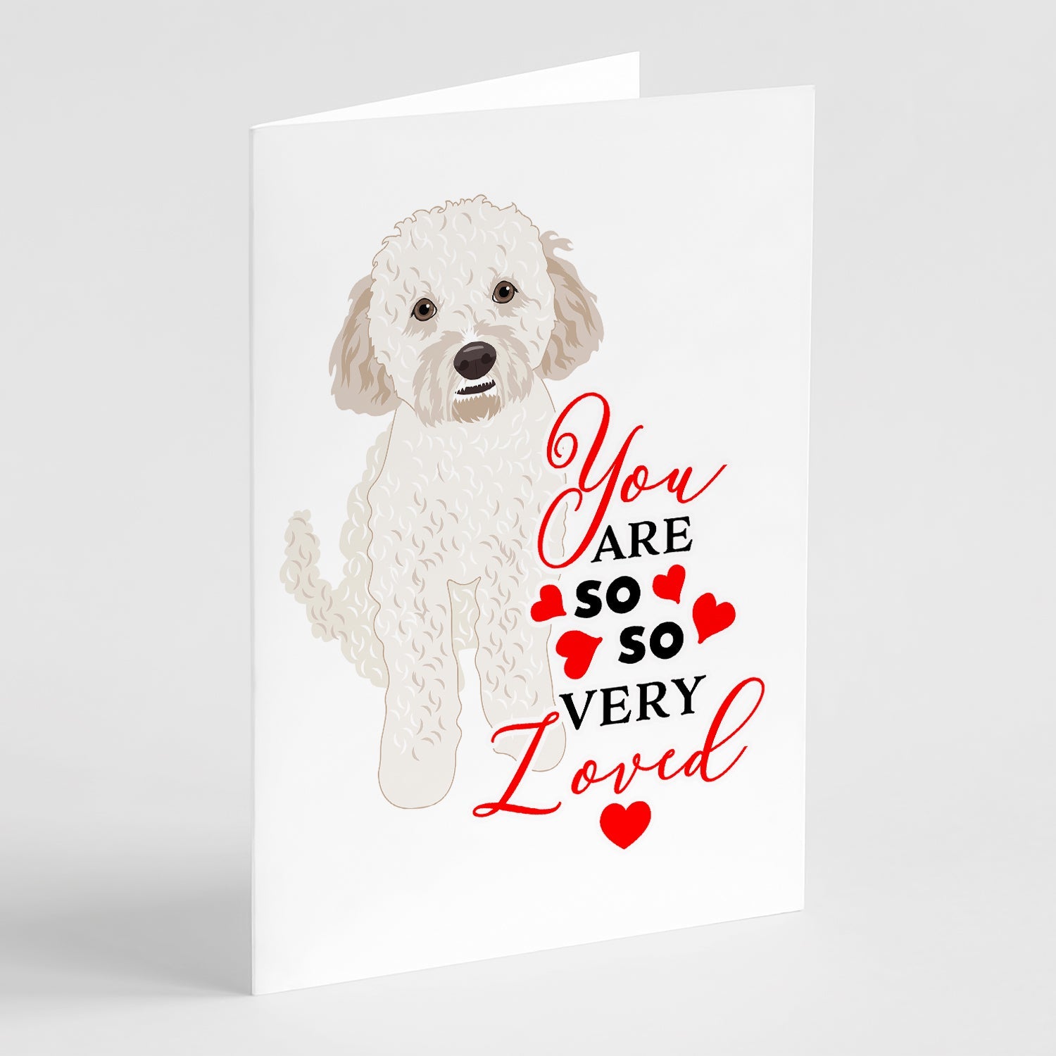 Doodle Cream #4 so Loved Greeting Cards Pack of 8 Blank Cards with Envelopes Whimsical A7 Size 5x7