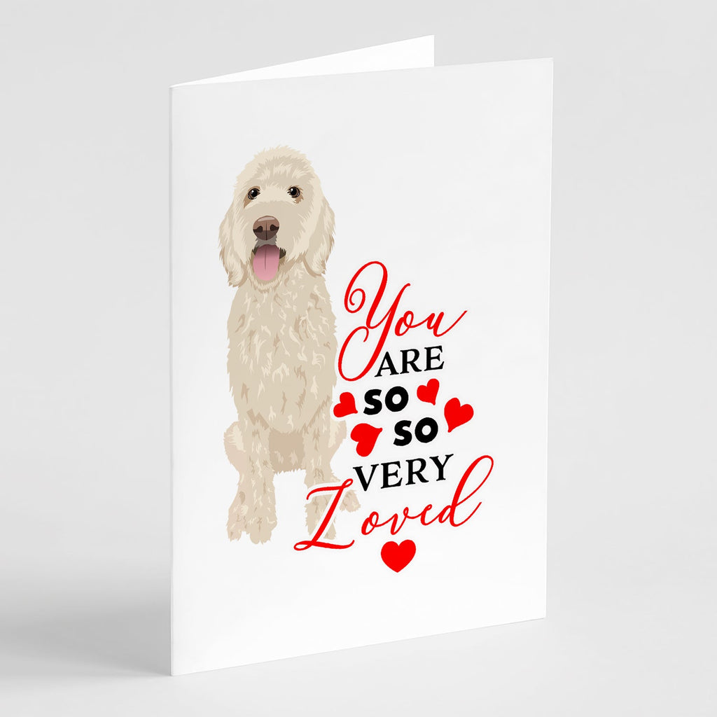 Doodle Cream #5 so Loved Greeting Cards Pack of 8 Blank Cards with Envelopes Whimsical A7 Size 5x7