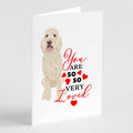 Doodle Cream #5 so Loved Greeting Cards Pack of 8 Blank Cards with Envelopes Whimsical A7 Size 5x7