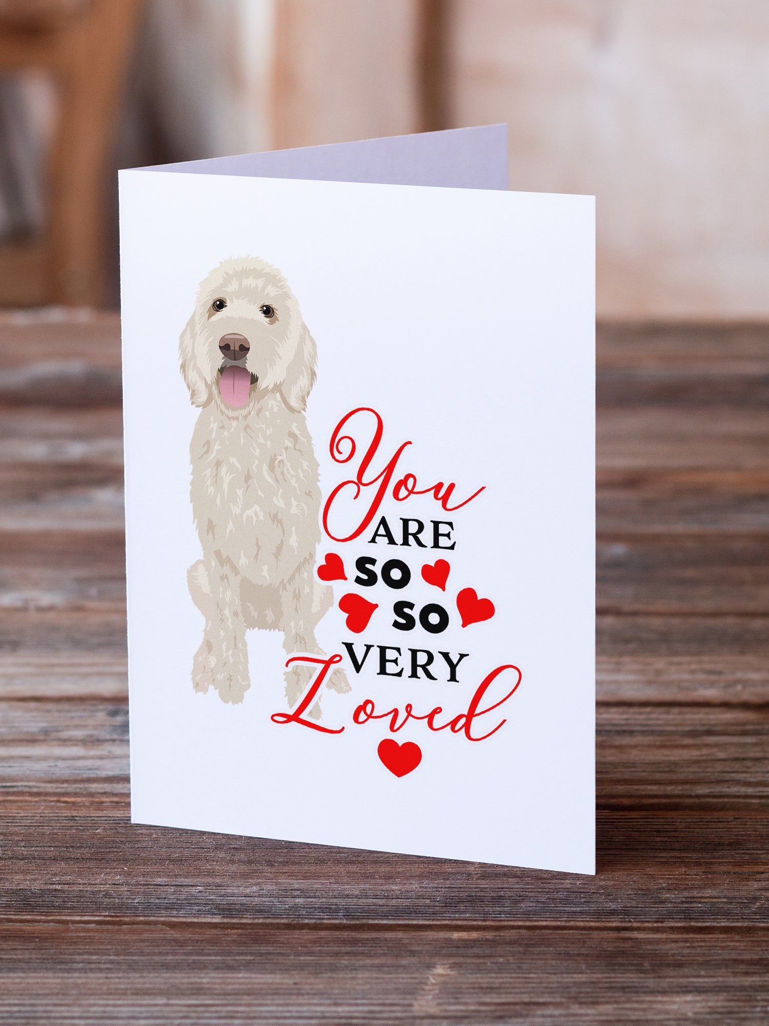 Doodle Cream #5 so Loved Greeting Cards Pack of 8 Blank Cards with Envelopes Whimsical A7 Size 5x7