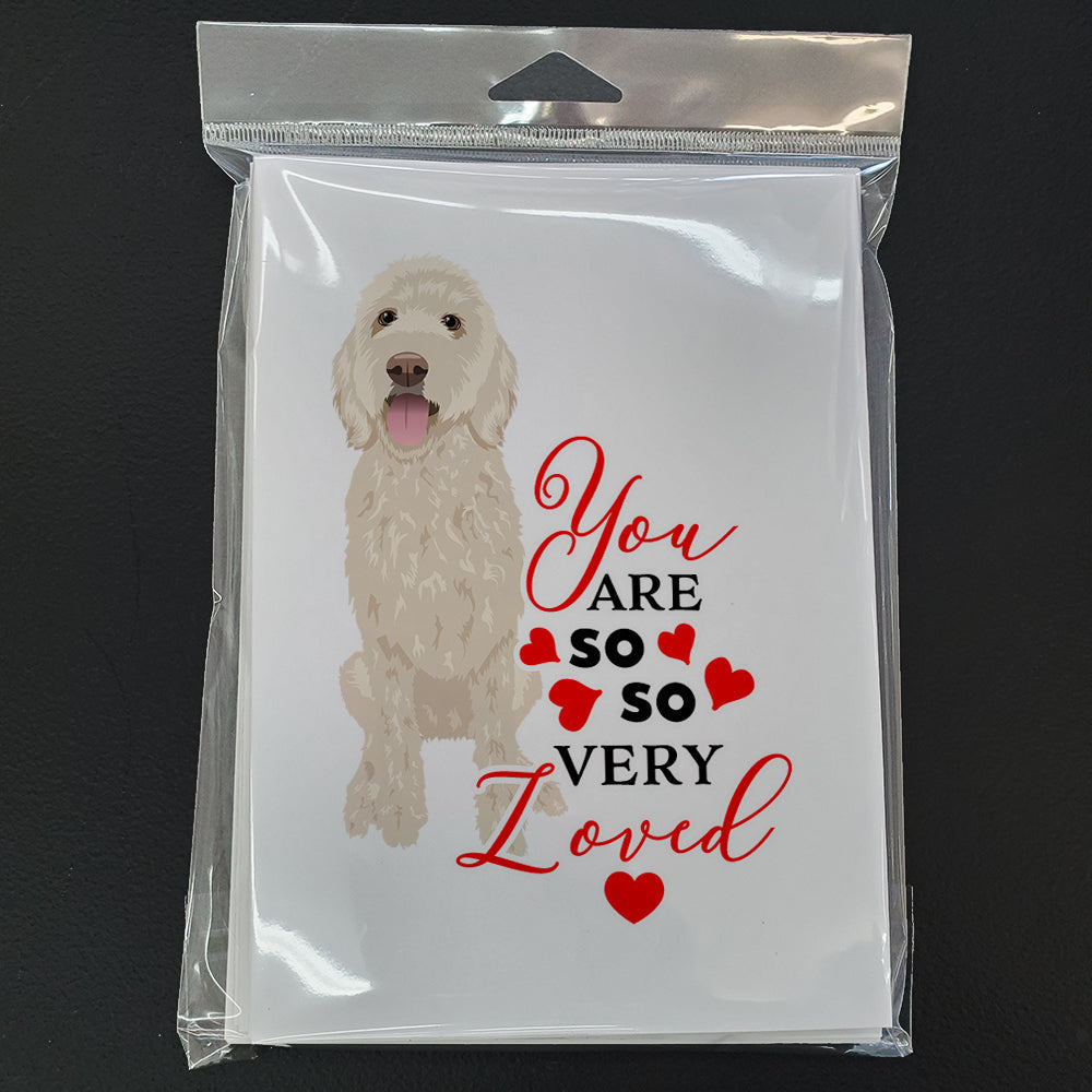 Doodle Cream #5 so Loved Greeting Cards Pack of 8 Blank Cards with Envelopes Whimsical A7 Size 5x7