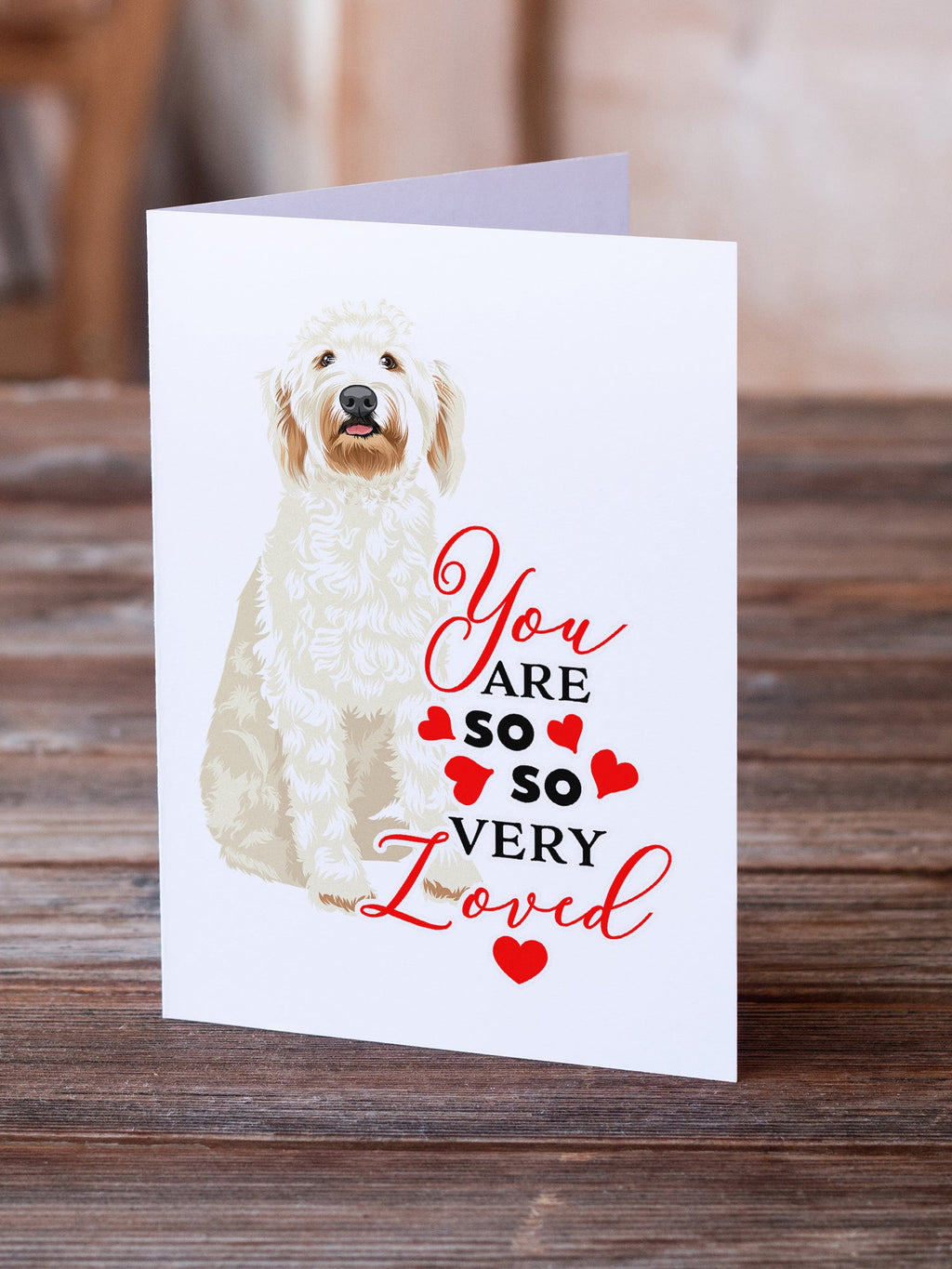 Doodle Cream #6 so Loved Greeting Cards Pack of 8 Blank Cards with Envelopes Whimsical A7 Size 5x7