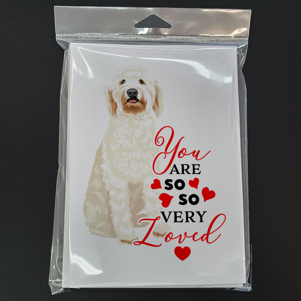 Doodle Cream #6 so Loved Greeting Cards Pack of 8 Blank Cards with Envelopes Whimsical A7 Size 5x7