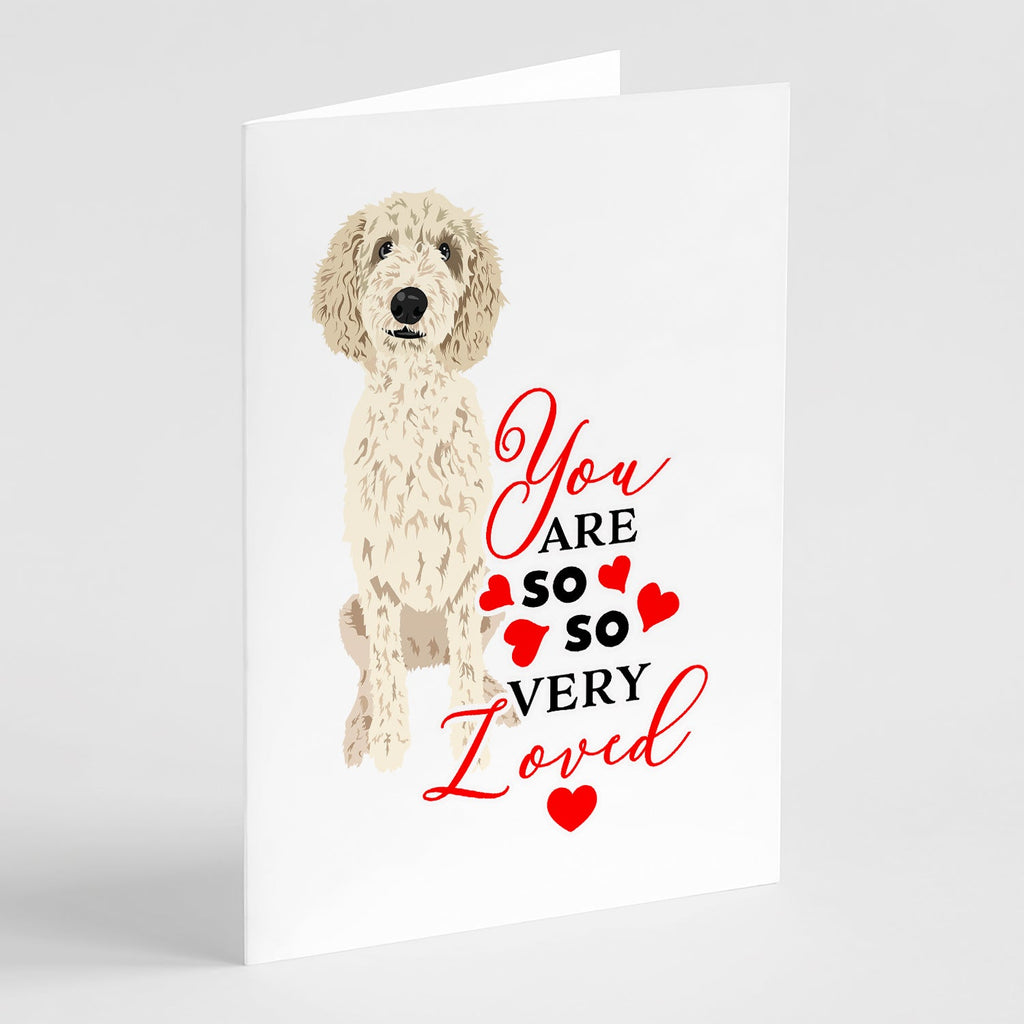 Doodle Cream #7 so Loved Greeting Cards Pack of 8 Blank Cards with Envelopes Whimsical A7 Size 5x7