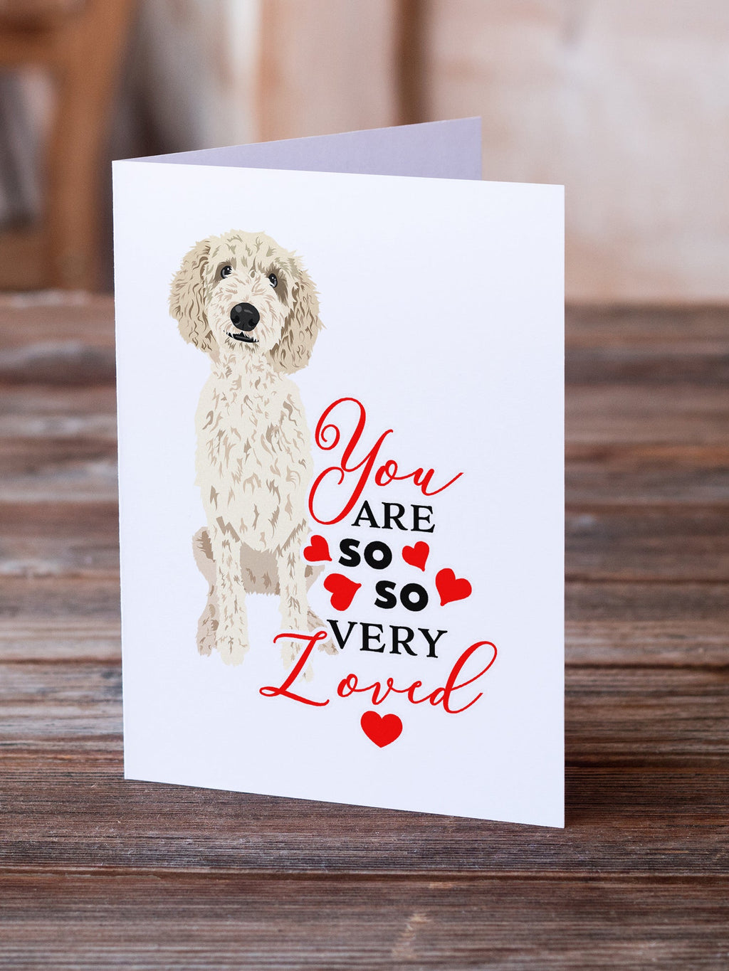 Doodle Cream #7 so Loved Greeting Cards Pack of 8 Blank Cards with Envelopes Whimsical A7 Size 5x7