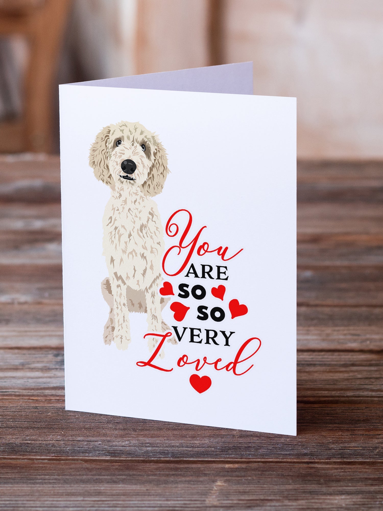 Doodle Cream #7 so Loved Greeting Cards Pack of 8 Blank Cards with Envelopes Whimsical A7 Size 5x7
