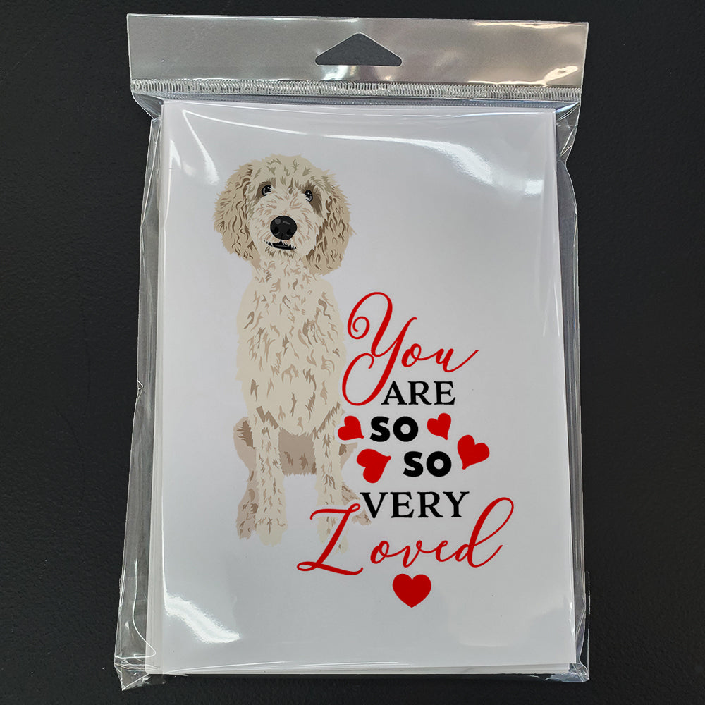 Doodle Cream #7 so Loved Greeting Cards Pack of 8 Blank Cards with Envelopes Whimsical A7 Size 5x7
