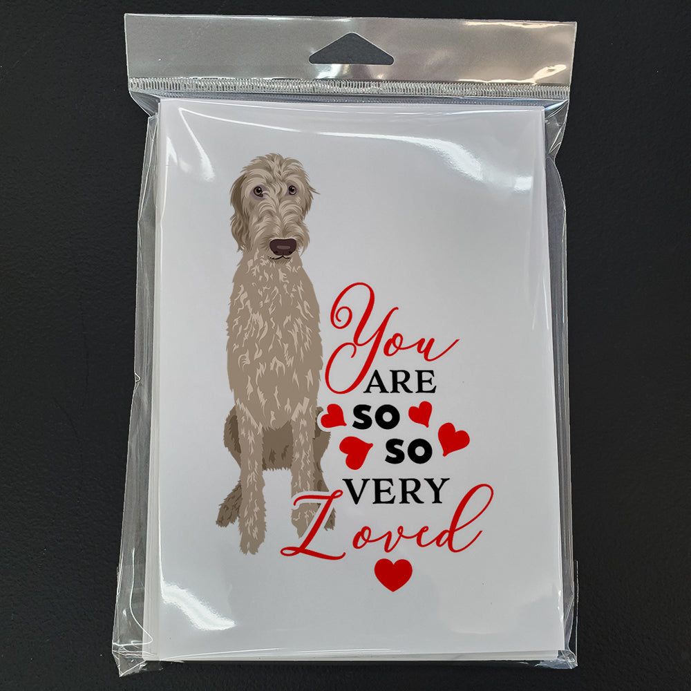 Doodle Fawn #4 so Loved Greeting Cards Pack of 8 Blank Cards with Envelopes Whimsical A7 Size 5x7