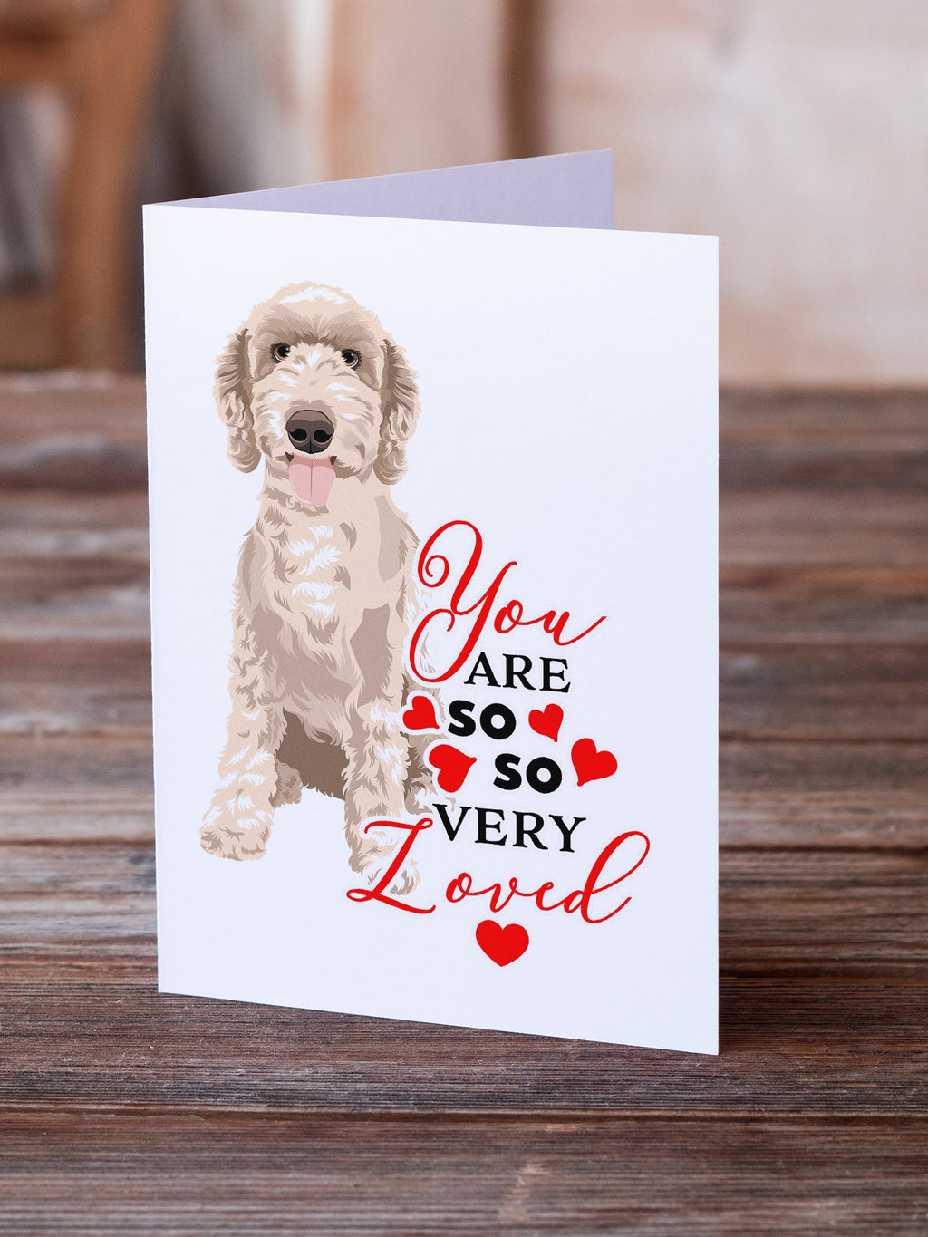 Doodle Fawn #5 so Loved Greeting Cards Pack of 8 Blank Cards with Envelopes Whimsical A7 Size 5x7
