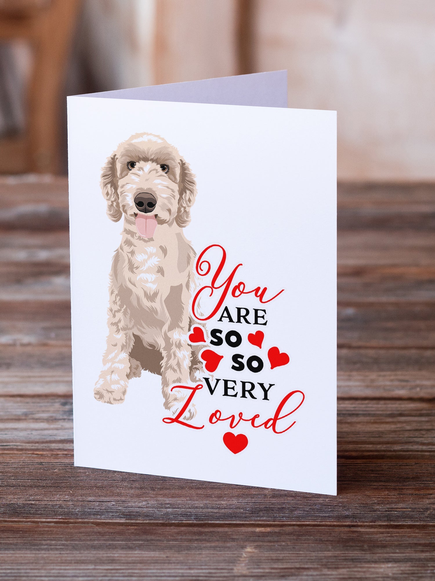 Doodle Fawn #5 so Loved Greeting Cards Pack of 8 Blank Cards with Envelopes Whimsical A7 Size 5x7