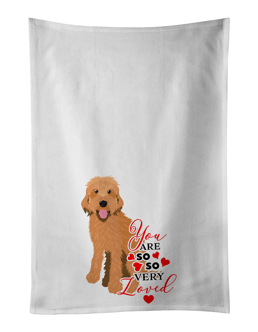 Doodle Liver #4 so Loved Kitchen Towel Set of 2 White Dish Towels Decorative Bathroom Hand towel for Hand, Face, Hair, Yoga, Tea, Dishcloth, 19 X 28", White