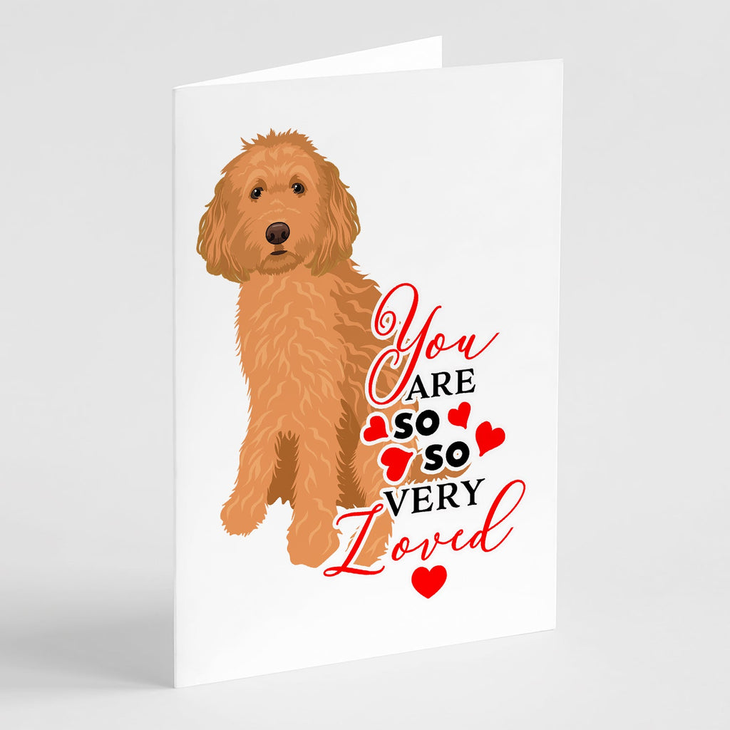 Doodle Red #1 so Loved Greeting Cards Pack of 8 Blank Cards with Envelopes Whimsical A7 Size 5x7