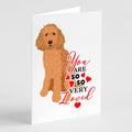 Doodle Red #1 so Loved Greeting Cards Pack of 8 Blank Cards with Envelopes Whimsical A7 Size 5x7