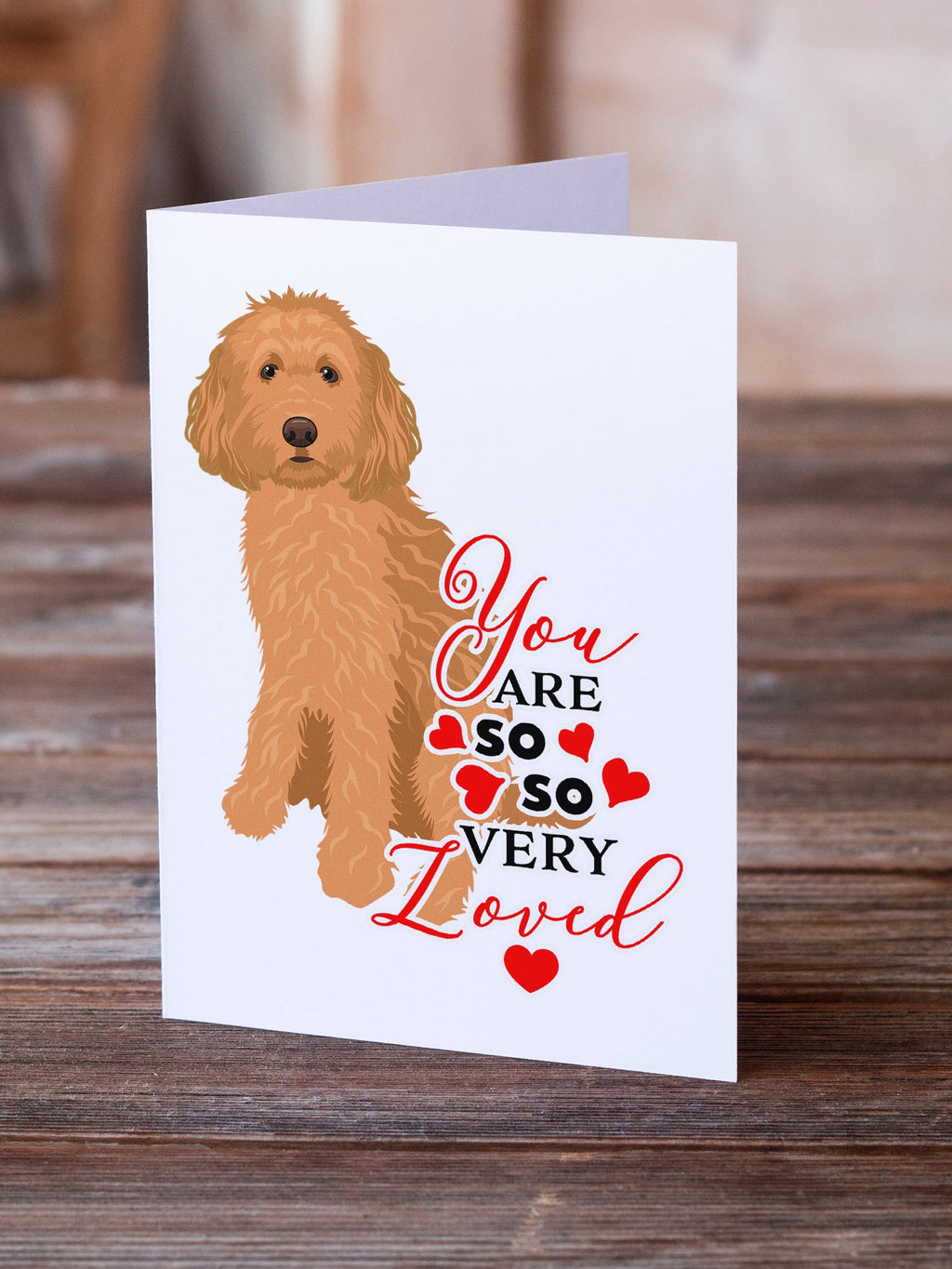 Doodle Red #1 so Loved Greeting Cards Pack of 8 Blank Cards with Envelopes Whimsical A7 Size 5x7