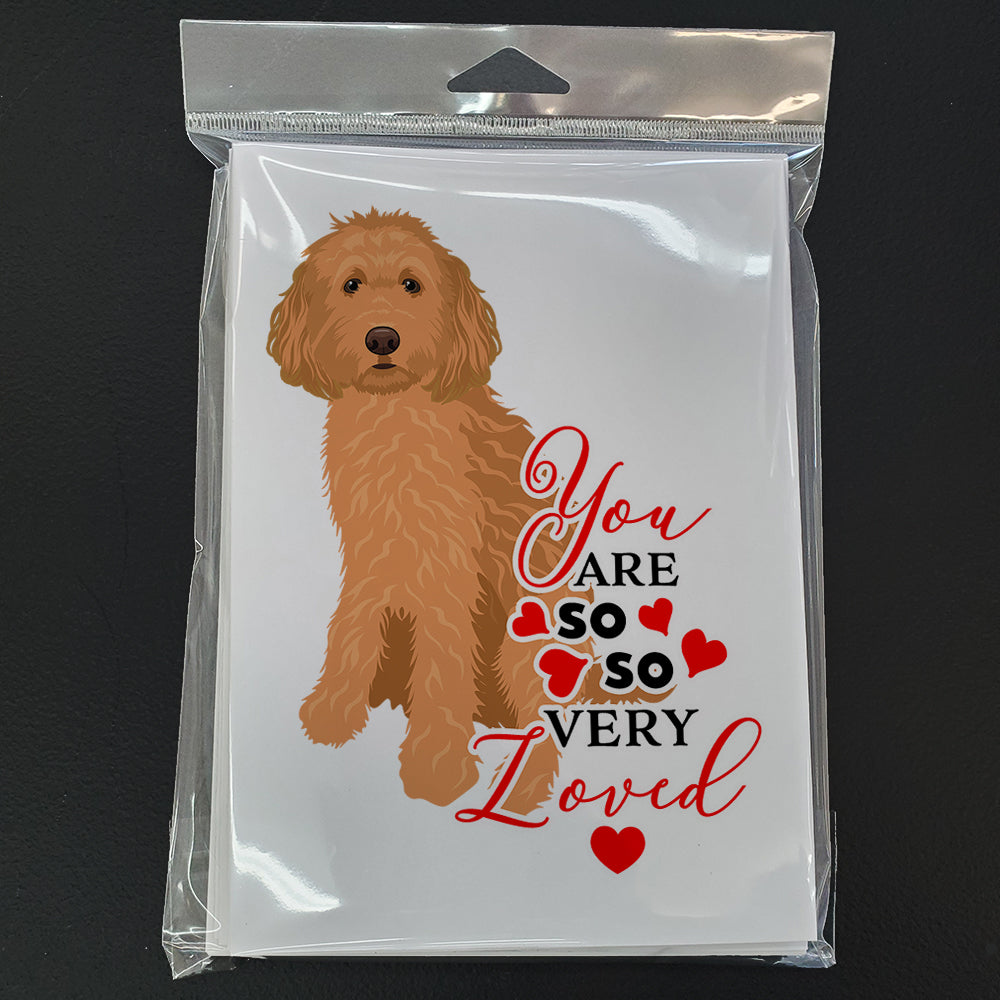 Doodle Red #1 so Loved Greeting Cards Pack of 8 Blank Cards with Envelopes Whimsical A7 Size 5x7