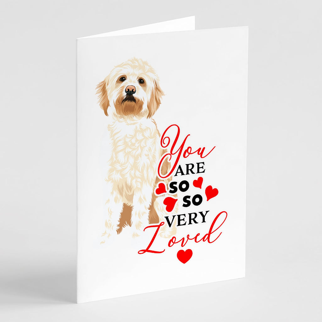 Doodle Red #2 so Loved Greeting Cards Pack of 8 Blank Cards with Envelopes Whimsical A7 Size 5x7