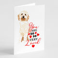Doodle Red #2 so Loved Greeting Cards Pack of 8 Blank Cards with Envelopes Whimsical A7 Size 5x7