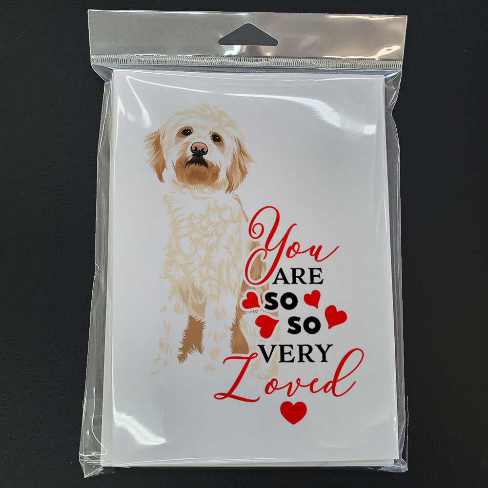 Doodle Red #2 so Loved Greeting Cards Pack of 8 Blank Cards with Envelopes Whimsical A7 Size 5x7