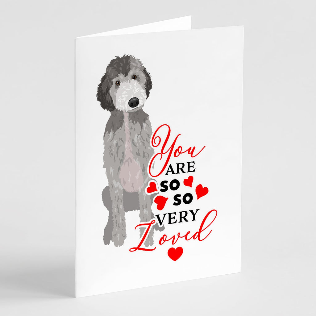 Doodle Silver #1 so Loved Greeting Cards Pack of 8 Blank Cards with Envelopes Whimsical A7 Size 5x7