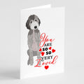 Doodle Silver #1 so Loved Greeting Cards Pack of 8 Blank Cards with Envelopes Whimsical A7 Size 5x7