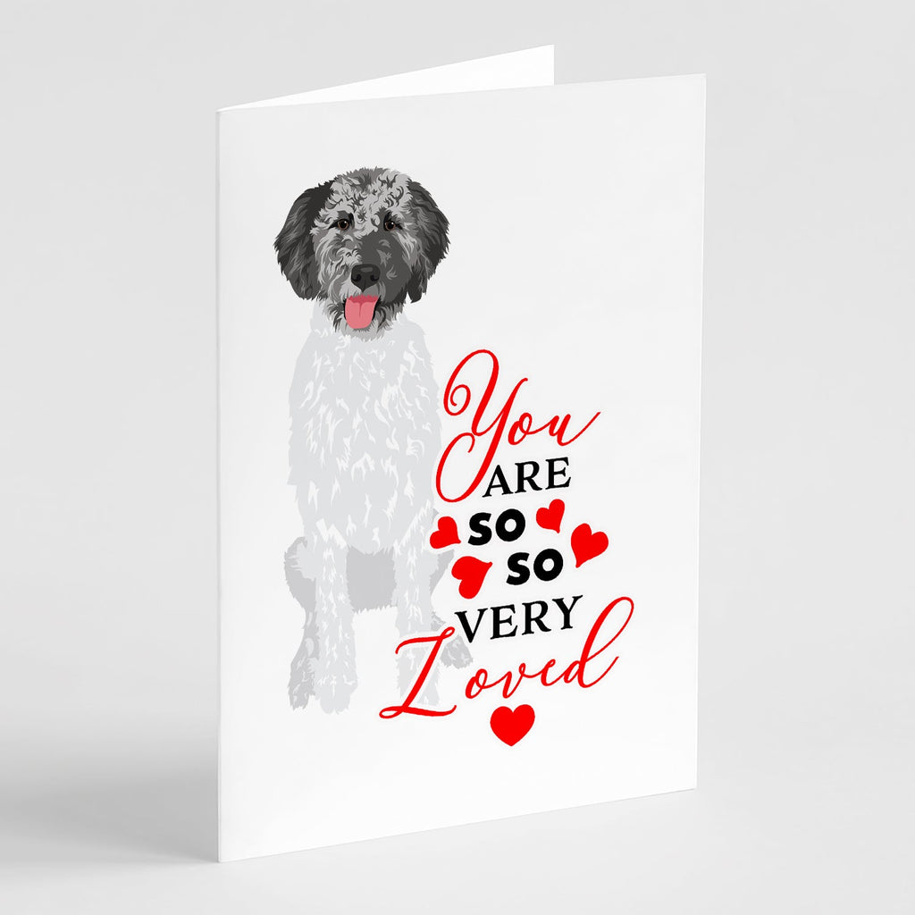Doodle Silver #3 so Loved Greeting Cards Pack of 8 Blank Cards with Envelopes Whimsical A7 Size 5x7