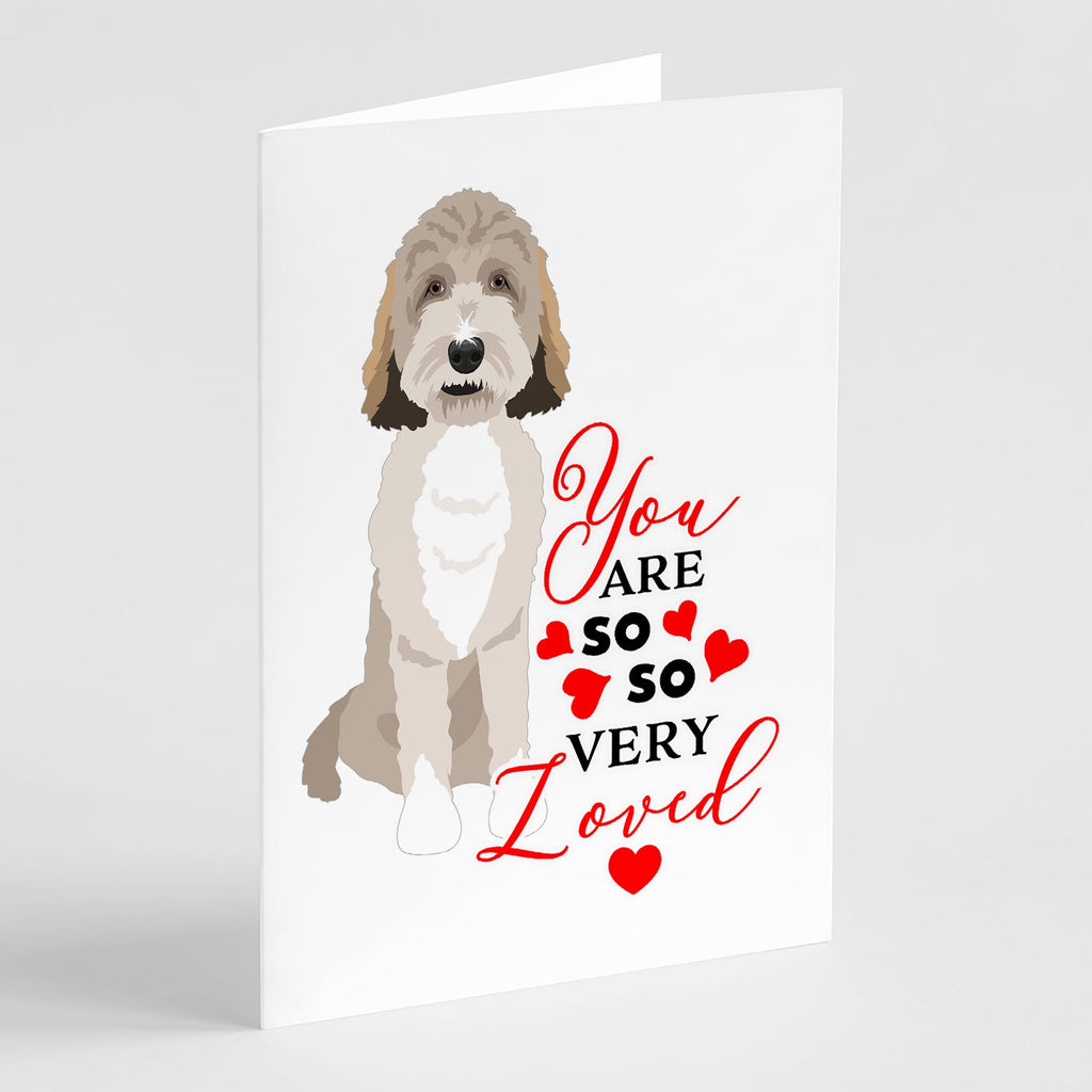 Doodle Tricolor #1 so Loved Greeting Cards Pack of 8 Blank Cards with Envelopes Whimsical A7 Size 5x7