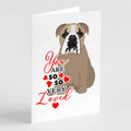 English Bulldog Lilac Tricolor so Loved Greeting Cards Pack of 8 Blank Cards with Envelopes Whimsical A7 Size 5x7