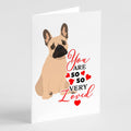 French Bulldog Fawn #1 so Loved Greeting Cards Pack of 8 Blank Cards with Envelopes Whimsical A7 Size 5x7